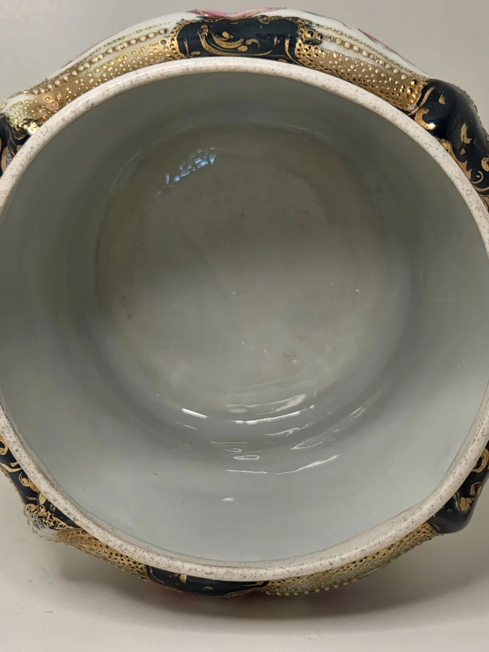 Antique 1891 Morimura Nippon Footed Planter Vase Pre-Nippon Maple Leaf